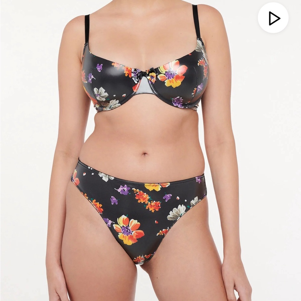 Savage x Fenty Night Blooms bra and pantie set